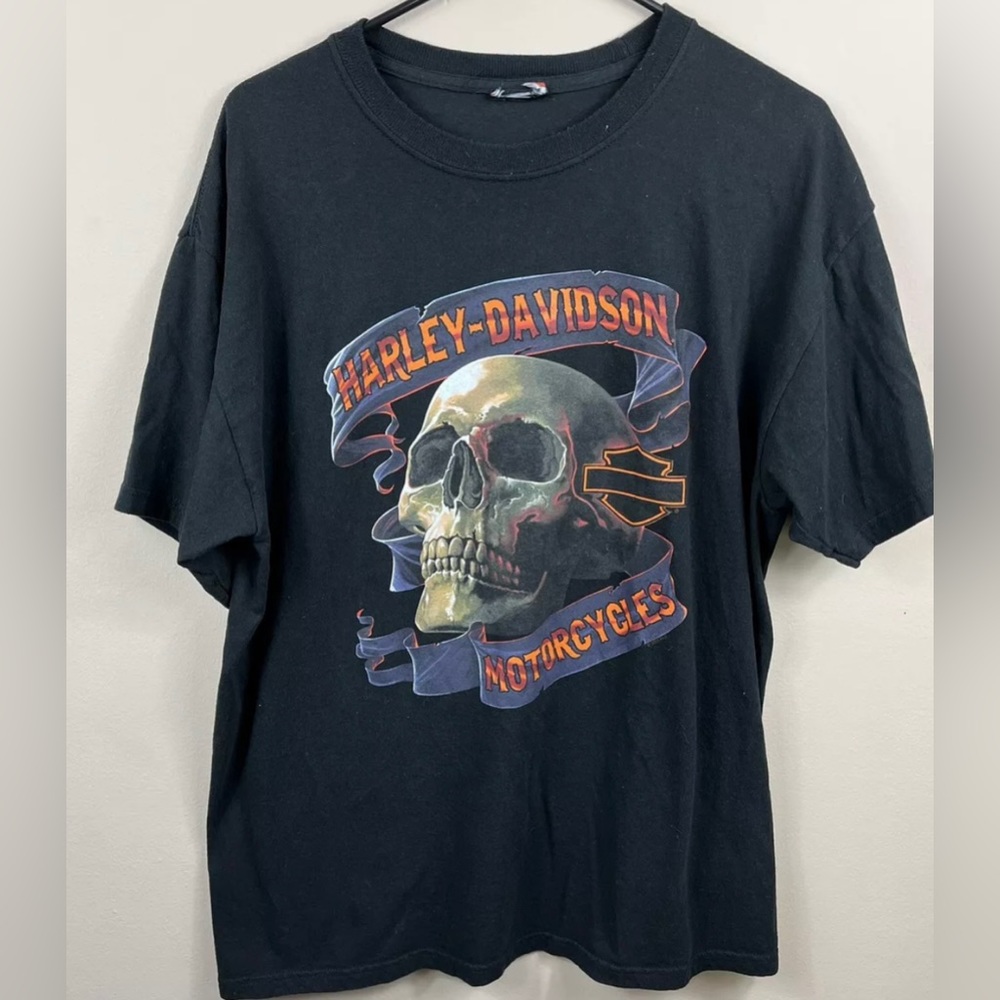 Harley Davidson Bedford Texas TShirt 2021 Biker Skull Fits Lrg